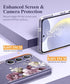 GVIEWIN for Samsung Galaxy S24 Case Floral, with Screen Protector & Camera Lens Protector, Hard PC&TPU Bumper Clear Shockproof Protective Women Ph...