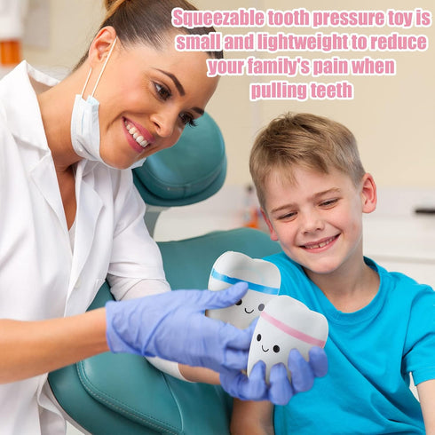 Hungdao 2 Pieces Jumbo Tooth Slow Rising Tooth Fake Tooth Anxiety Relieve Tooth Toy Dental Tooth Toys Dental Assistant Gifts for Stress Relief Tee...