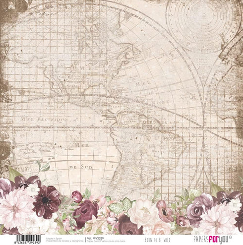 Papers For You - Scrapbooking and Craft Paper Kit | "Born To Be Wild" Collection | Includes 12 Double Sided Papers with Different Designs | Size 1...