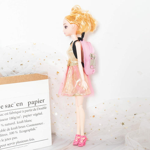 SOTOGO 10 Pieces Doll Zipper Backpack Mini Baby Dolls Backpack Girl Doll Accessory Bags and American Doll Accessories...