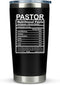KLUBI Pastor Gift 20 Ounce Travel Coffee Mug Tumbler - Funny Idea for Appreciation, Wife, Faith Based, Birthday - Men and Women...