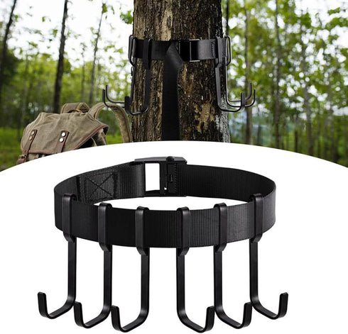 Multi-Function Treestand Strap Gear Hangers with Large Hooks, Convenient Hunting Gear Organizer for Treestands for Hunting, Camping, Hiking...