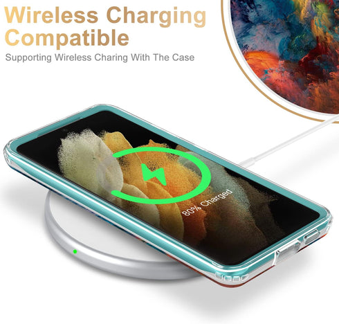 Esdot for Samsung Galaxy S21 Ultra Case,Military Grade Passing 21ft Drop Test,Rugged Cover with Fashionable Designs for Women Girls,Protective Pho...