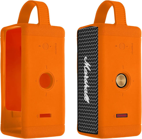 kwmobile Silicone Case Compatible with Marshall EMBERTON - Case Protective Mini Speaker Cover - Orange...