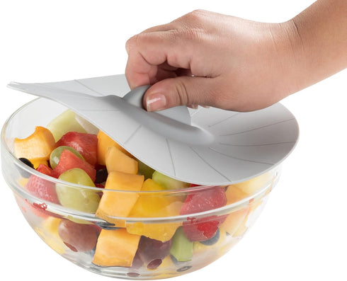 HIC Kitchen Cooking and Storage Lids, High-Heat Silicone, Set of 3...