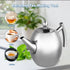 Stainless Steel Teapot Quart Tea Kettle Coffee Tea Pot Water Kettle with Removable Infuser Filter Large Capacity 33 oz (1L)...