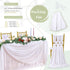 10Ft 1 Piece White Chiffon Table Runner 27x120 Inches Sheer Chiffon Fabric Bridal Party Romantic Wedding Reception Decorations...