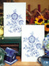 Tobin Blue Rose Stamped for Embroidery Towels 30.00" x 17.00", Small......