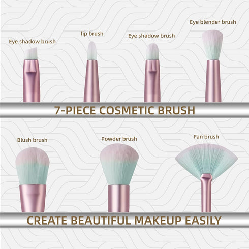 Makeup Brush set Unicorn Elf,Glitter Unicorn Foundation Sparkles Cute Fan Powder Blush Lip Highlight Eye shadow Eyebrow Makeup Brushes Set with Li...