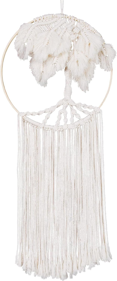 Solid Oak Macrame Wall Hanging Tree...