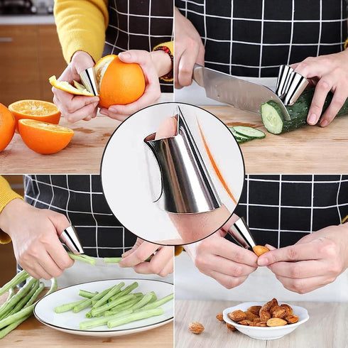 8 Pcs Kitchen Finger Guards Chopping Onion holder Slicer,Adjustable Finger Nail Protector,Safe Knife Cutting Shield,finger guards for cutting Kitc...