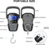 HEETA Fish Scale with Backlit LCD Display, Up to 110lb/50kg Digital Portable Hanging Fish Weight Scale with Hook & Measuring Tape for Home, Farm, ...
