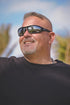 Global Vision Kickback Padded Motorcycle Sunglasses 2 Pair Black Frame Flash Mirror & Smoke Lenses...