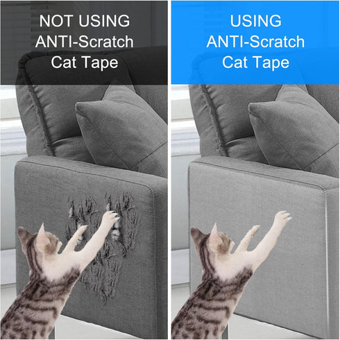 Furniture Protectors from Cats Couch Corner Protector for Anti Cat Scratch Furniture Protector Deterrent for Furniture Tape XL - 12 Pack...