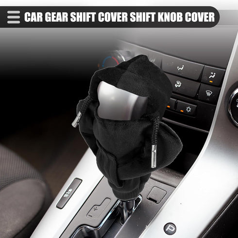 Motoforti Universal Car Gear Shift Cover Shift Knob Cover, Gear Stick Cover Shift Gear Cover, Fashionable, Fabric, Black...