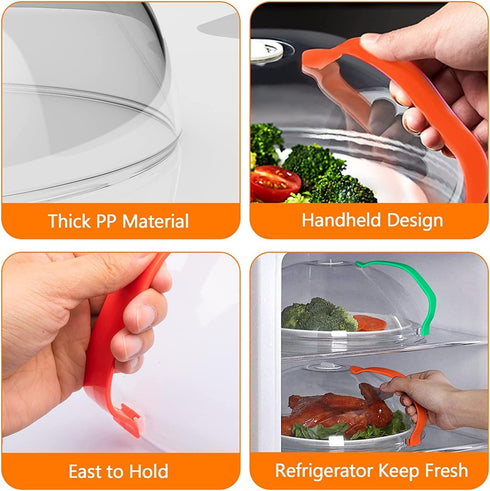 Microwave Cover for Food Splatter, Microwave Splatter Cover BPA Free, Microwave Plate Cover Guard Lid with Handle, Microwave Food Cover Steam Vent...