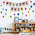Mixweer 61 Pcs Welcome Back Banner Welcome Bulletin Board Set Boho Classroom Decor Classroom Borders for Bulletin Board Hearts Accents for First D...