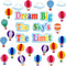 TaoBary 84 Pcs 3D Hot Air Balloon Honeycomb Bulletin Board Set Caterpillars Balloon Bulletin Board Cutouts Honeycomb Apple Popcorn Classroom Bulle...