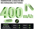 Henreepow Ni-MH 2/3AAA 1.2v 400mAh Rechargeable Batteries,Low Self-Discharge, Long Range with Button Top for Solar Lights,Length 2/3 The Size of A...