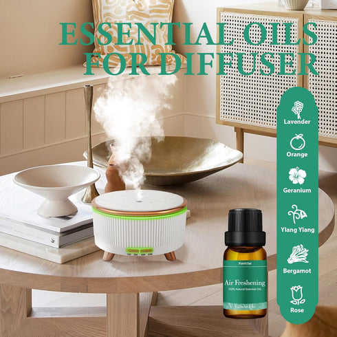 Essential Oils Blends Set for Diffusers for Home, Aromatherapy Diffuser Oil Scents - Calming, Sweet Dreams, Immunity, Relax, Mood, Fresh Air, Frag...