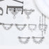 JOERICA 4 Pairs 14G Nipple Rings for Women 316L Stainless Steel Heart Teardrop Moon Star Opal Leaf CZ Barbell Nipple Rings Set Cute Nipplerings Pi...