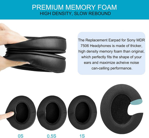 GVOEARS Replacement Ear Pads for Sony MDR 7506, Mesh Material Earpad Cushions for Sony MDR V6 / MDR V7 / MDR-CD900ST Headphones with Noise Isolati...