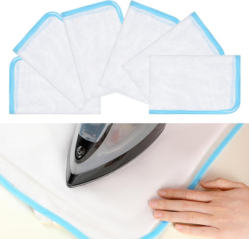 6 Pack Pressing Cloth for Ironing Scorch Mesh Cloth Scorch-Saving Ironing Protector Insulation Pad 23.6×15.7"...