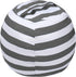 Miaowater 2 PCS Stuffed Animal Storage Bean Bag Chair Cover, Cotton Canvas Beanbag with Zipper for Organizing Kid's and Adults Room Grey 24"...