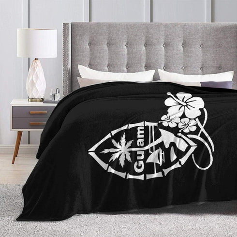 Guam Flower Hibiscus Decal Throw Blanket Ultra-Soft Cozy Lightweight Micro Sherpa Plush Fleece Blanket for Bed Soft Couch Living Room,All Season 5...