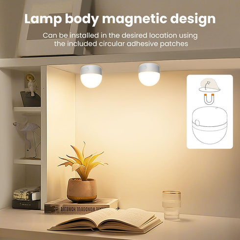 Rechargeable Light Bulbs with Remote Control Timer and 3 Color Temperature Options,Rechargeable Wall Sconce Puck Lights Battery Operated with Remo...