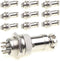 Aviation Plug Connector 10 Pairs Male Female Panel Metal Wire Connector 16mm Socket (8 Pins 10-Pack)...