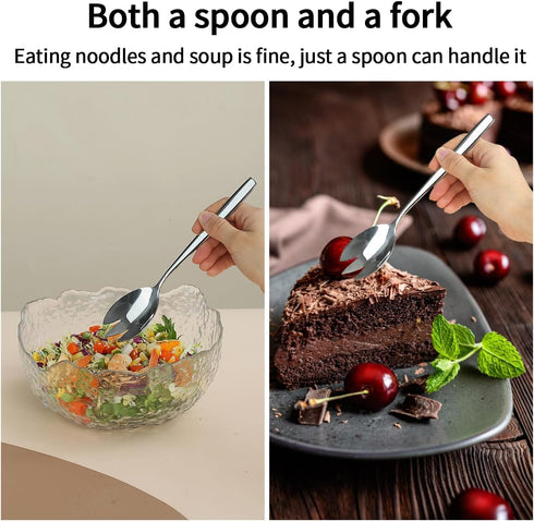 Salad Server Set 4 Pieces, Stainless Steel Salad Serving Set, Salad Spoon, Salad Servers, Salad Fork, Dishwasher Safe...