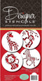 Designer Stencils Jungle Animals Cookie, Beige/Semi-Transparent, Fits 3" circle...