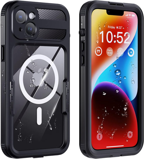 Waterproof Case for iPhone 14, iPhone 14 Case with Built-in Screen Protector Full-Body Heavy Duty Protection Rugged Shockproof Case for iPhone 14 ...