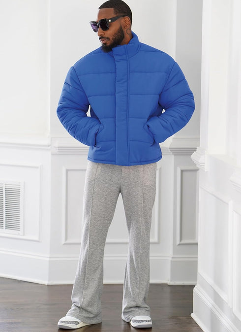 Know Me Men's Oversized Puffer Coat Sewing Pattern Packet, Sizes 44-46-48-50-52, Multicolor...