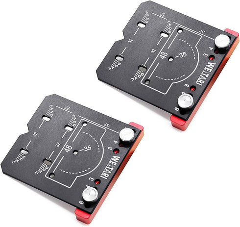 Cabinet Handle Template Tool, Hinge Hole Finder Hinge Mounting Guide 4 Gears Adjustable High Strength Aluminum Alloy Hinge Drilling Jig Hole Guide...