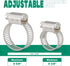 40PCS Hose Clamps Stainless Steel Adjustable 3/8"– 5/8"(10-16mm) Worm Gear Hose Clamp Kit,Small Metal Hose Clamps Set for Automotive,Plumbing,Inte...
