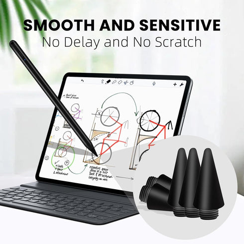 Replacement Pencil Tips for Evach Stylus Pen I706 Black,5PCS Black...