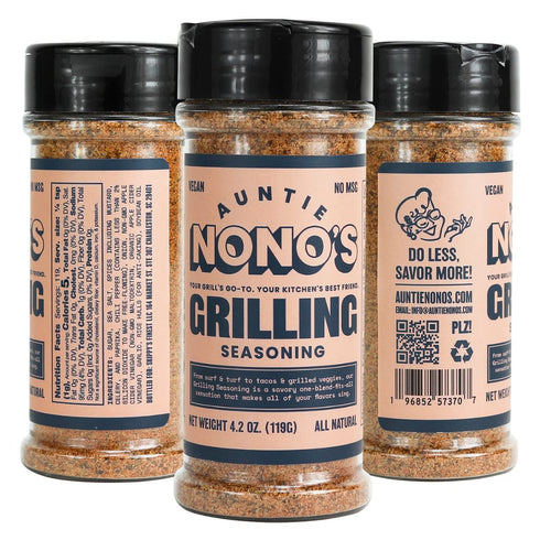Auntie Nono’s Grilling Seasoning, All-Natural Vegan Seasoning for Ribs, Steaks, Burgers, Veggies, Grilling, BBQ, 4.2 Oz....