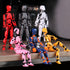 T13 Action Figure,Dummy 13 Action Figure Lucky 13 Action Figure 3D Printed Multi-Jointed Movable, Nova 13 Action Figure Toy (Black+Red)...