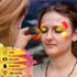 24+1 Pcs Face Paint Sponges Kit, Boyistar Art Work Sponge Body Painting Sponge for Face High Density 8P Half Moon, 8P Oval, 4P Round, 4P Finger Sp...