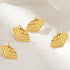 18k Gold Statement Earrings for Women Trendy, Chunky Gold Big Striped Vintage Earrings...