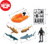 Shark Week Discovery Ocean Breeze Playset, Rescue Boat, Action Figure Diver, Realistic Shark Toy Set, Birthday Party Favors for Kids...