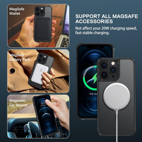 BENTOBEN Magnetic iPhone 12 Pro Max Case, Phone Case iPhone 12 Pro Max with Magsafe Invisible Stand Kickstand Ring Holder Slim Thin Soft Shockproo...