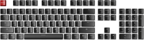 Glorious Aura V1 (Black) Pudding Keycaps - Double Shot PBT Translucent for Mechanical Keyboards, 104 Key Set, TKL, Compact Compatible, English (US...
