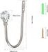 Curtain Holdback, 2pcs Wall Mounted Drapery Tiebacks with Clear Crystal Ball, Heavy Duty Metal Decorative Window Drapery Curtain Holder Curtain Ho...
