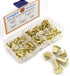 80 Sets Chicago Screws Assorted Kit 4 Sizes Golden Leather Rivets 1/4 5/16 3/8 1/2 Screw Rivets Slotted Phillip Head Book Binding Posts Nail Rivet...