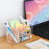 LETURE Clear Desk Organizer with drawer, Acrylic Pen Pencil Markers Holder, Clear Office Supplies and Accessories,Desktop Organizer for Room Colle...