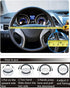 Fashion Cat Ear Leather Steering Wheel Cover Women Girl 15"(38cm) Universal Fit Auto D Shaped Leather Steering Wheel Covers (O Shape,Black&Blue)...