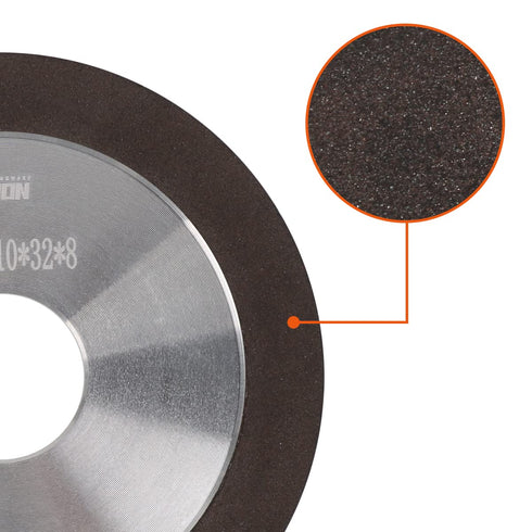 5inch Tapered Plain Resin Diamond Grinding Wheel to Grind Carbide Hard Steel 150 Grit 125x10x32x8mm...